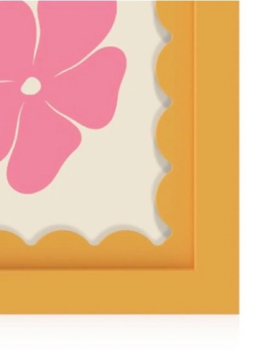 MDF Wood Picture Frame Real Glass w 3D Wavy Cardstock Mat 6x8” MUSTARD YELLOW